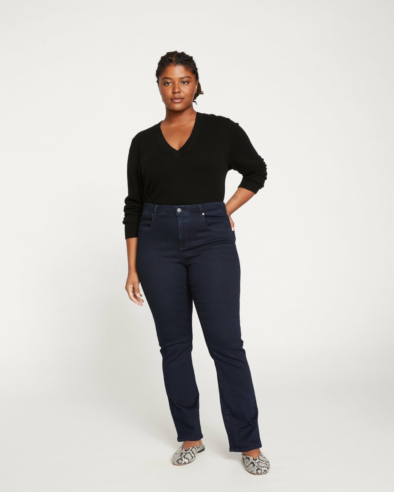 Universal Standard Marne Bootcut Jeans 32 inch - Dark Indigo