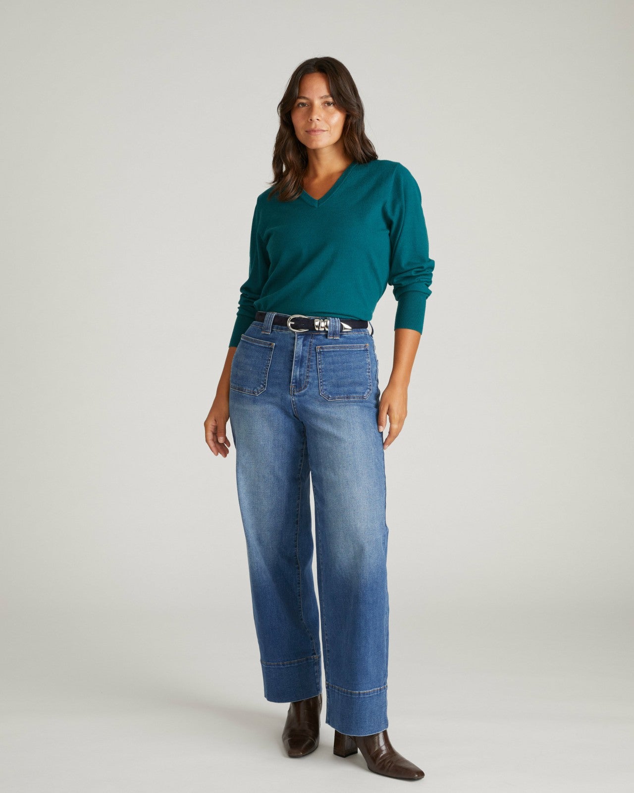 Universal Standard Claudia High Rise Stretch Jeans - Anzio Blue