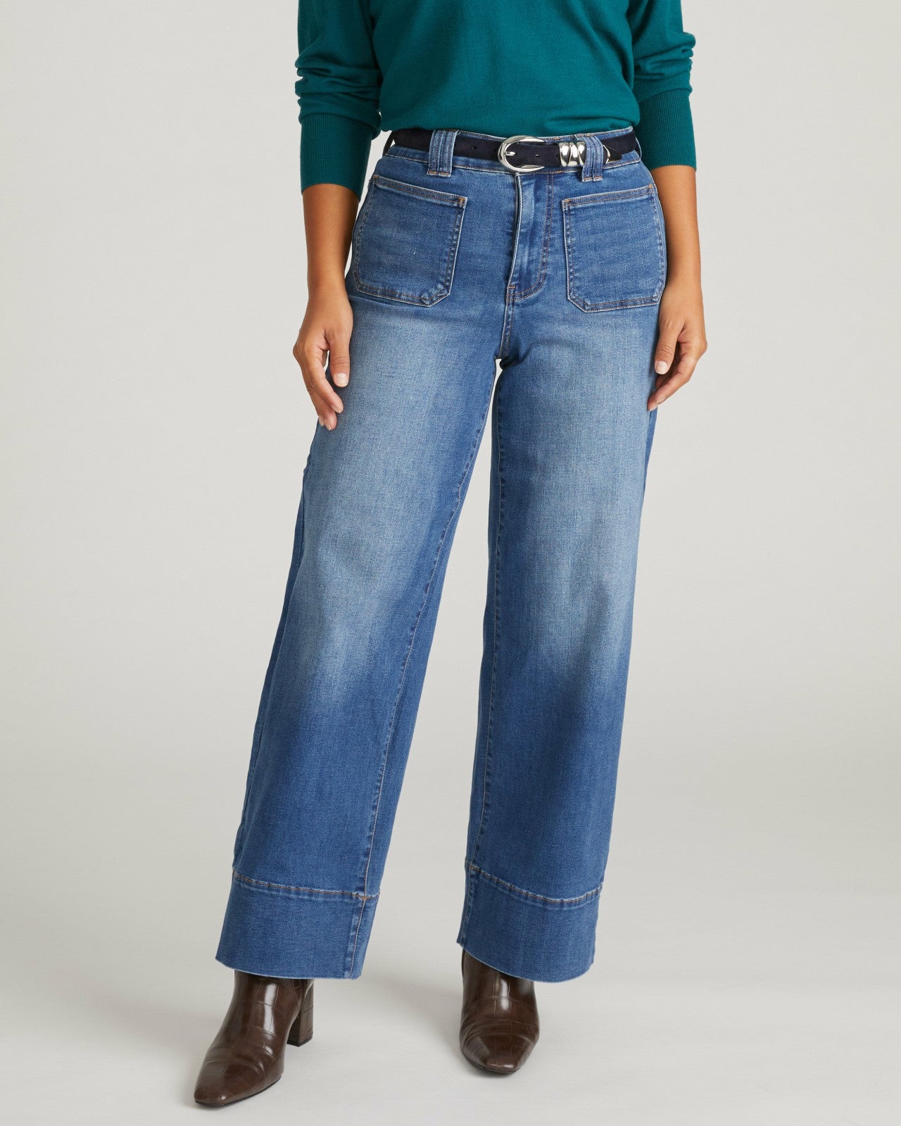 Universal Standard Claudia High Rise Stretch Jeans - Anzio Blue