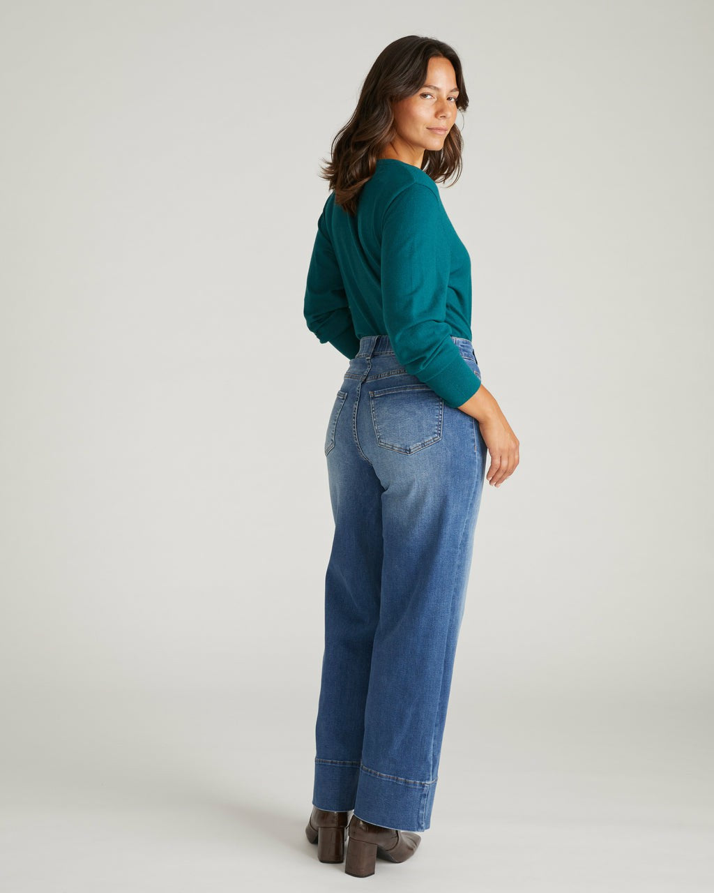 Universal Standard Claudia High Rise Stretch Jeans - Anzio Blue