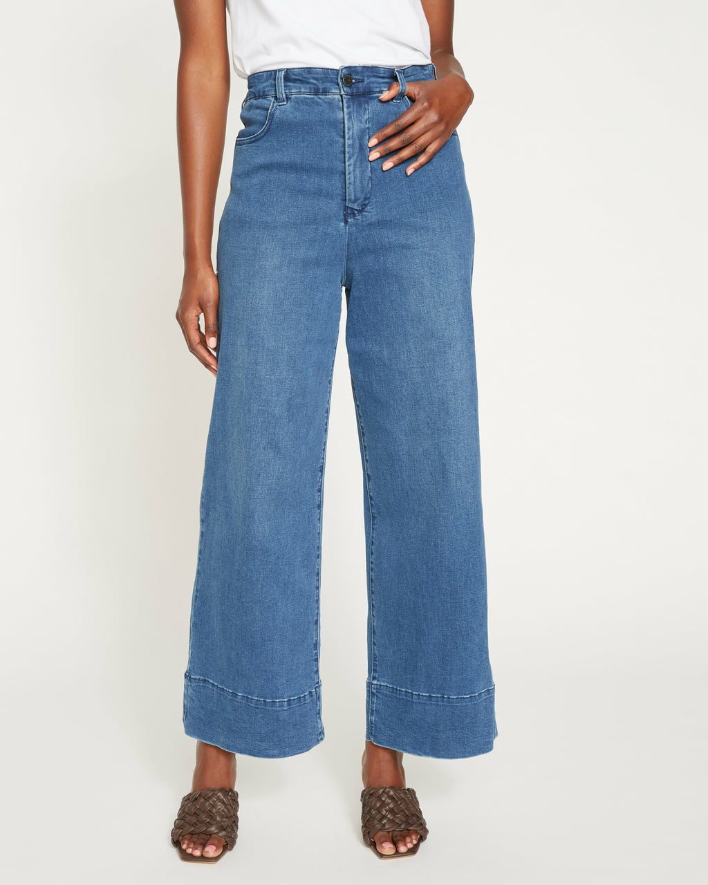 Universal Standard Carrie High Rise Wide Leg Jeans - True Blue