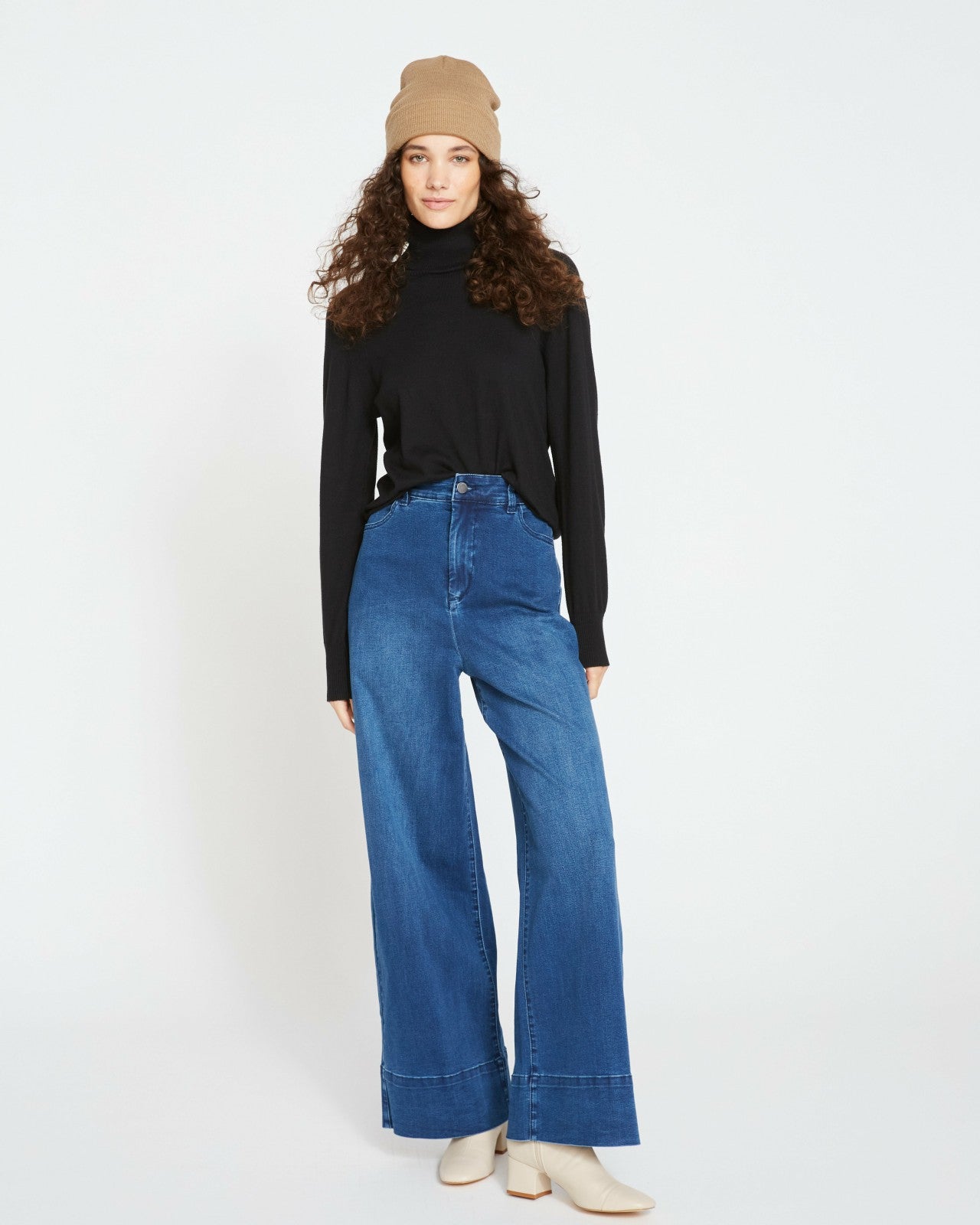 Universal Standard Carrie High Rise Wide Leg Jeans - True Blue
