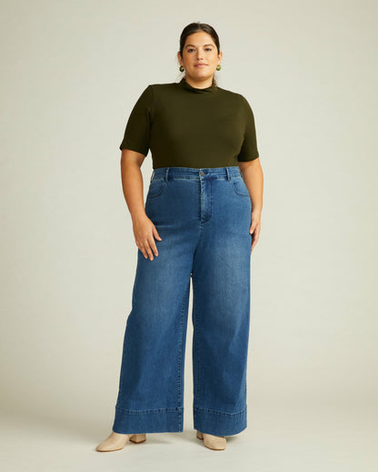 Universal Standard Carrie High Rise Wide Leg Jeans - True Blue