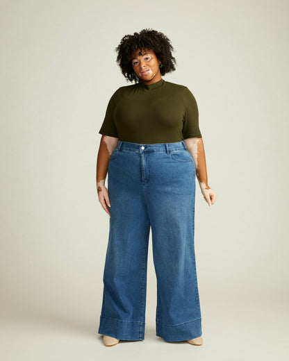Universal Standard Carrie High Rise Wide Leg Jeans - True Blue