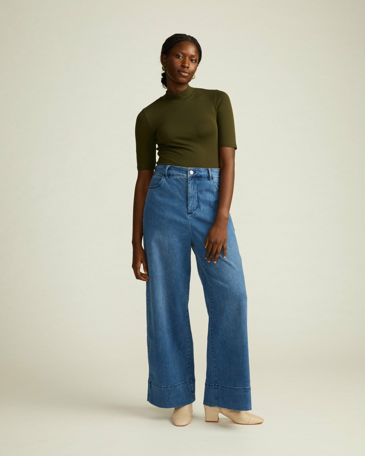 Universal Standard Carrie High Rise Wide Leg Jeans - True Blue