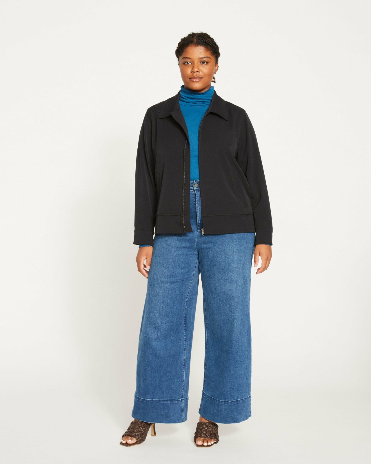 Universal Standard Carrie High Rise Wide Leg Jeans - True Blue