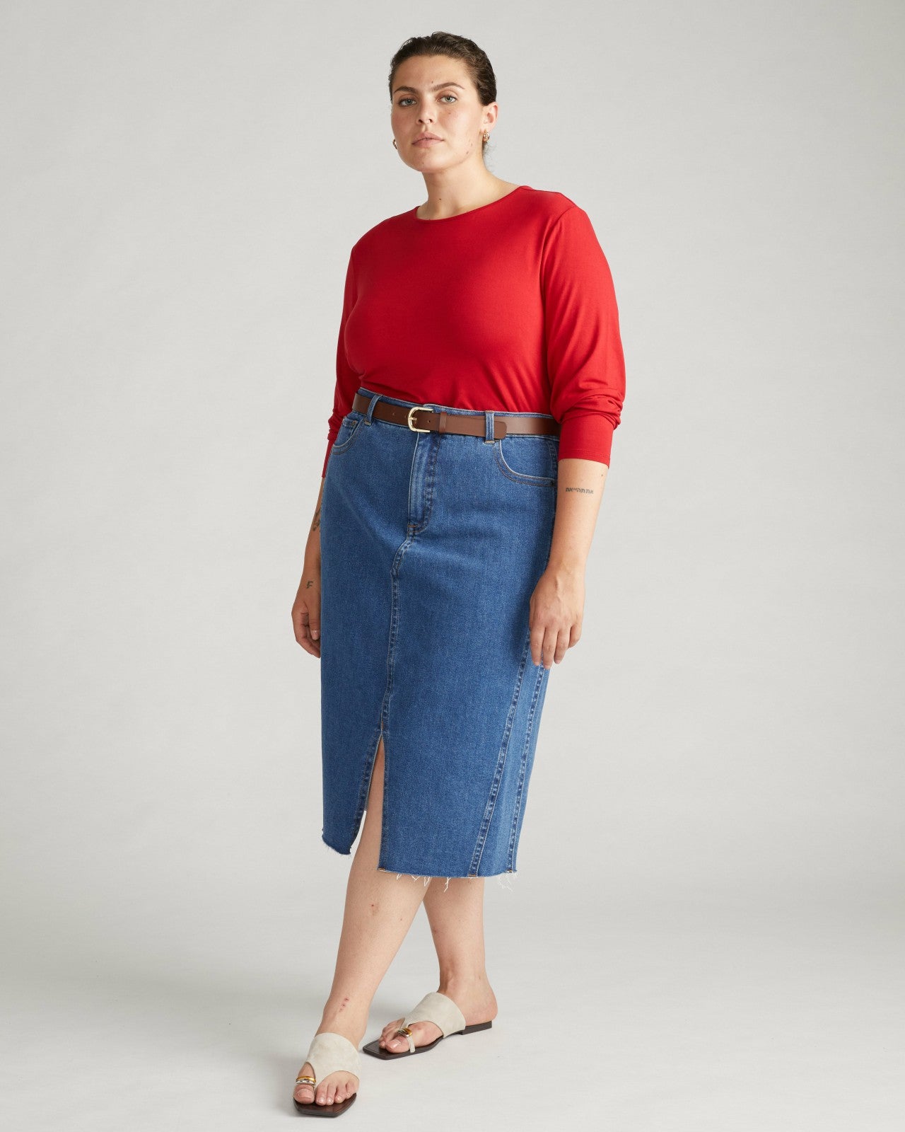 Universal Standard Dakota Denim Skirt - Odeon Blue