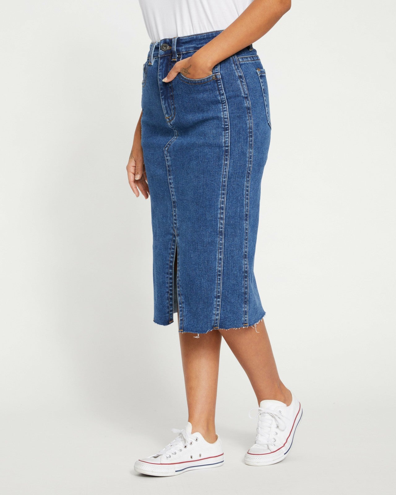 Universal Standard Dakota Denim Skirt - Odeon Blue