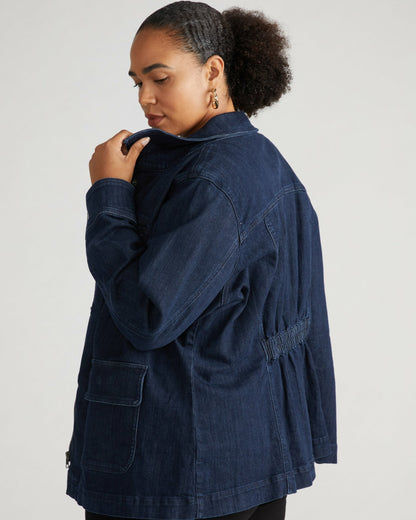 Universal Standard Denim Utility Jacket - Dark Indigo