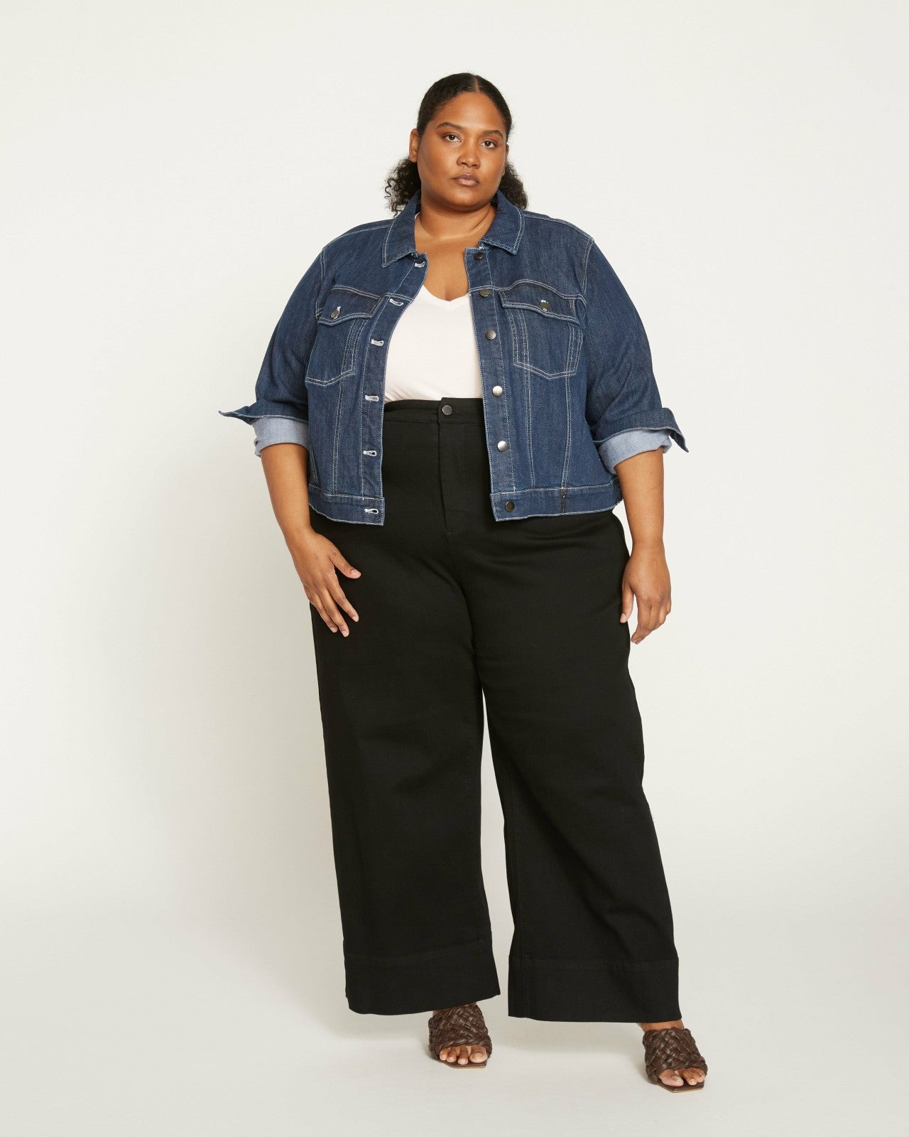 Universal Standard Kelsey Denim Jacket - Dark Indigo