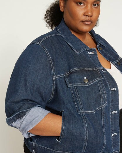 Universal Standard Kelsey Denim Jacket - Dark Indigo