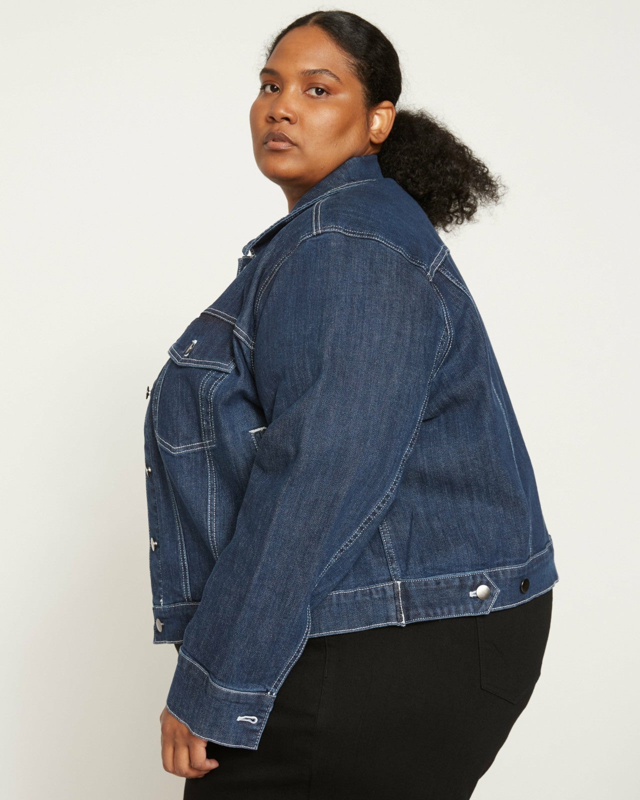 Universal Standard Kelsey Denim Jacket - Dark Indigo