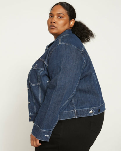 Universal Standard Kelsey Denim Jacket - Dark Indigo