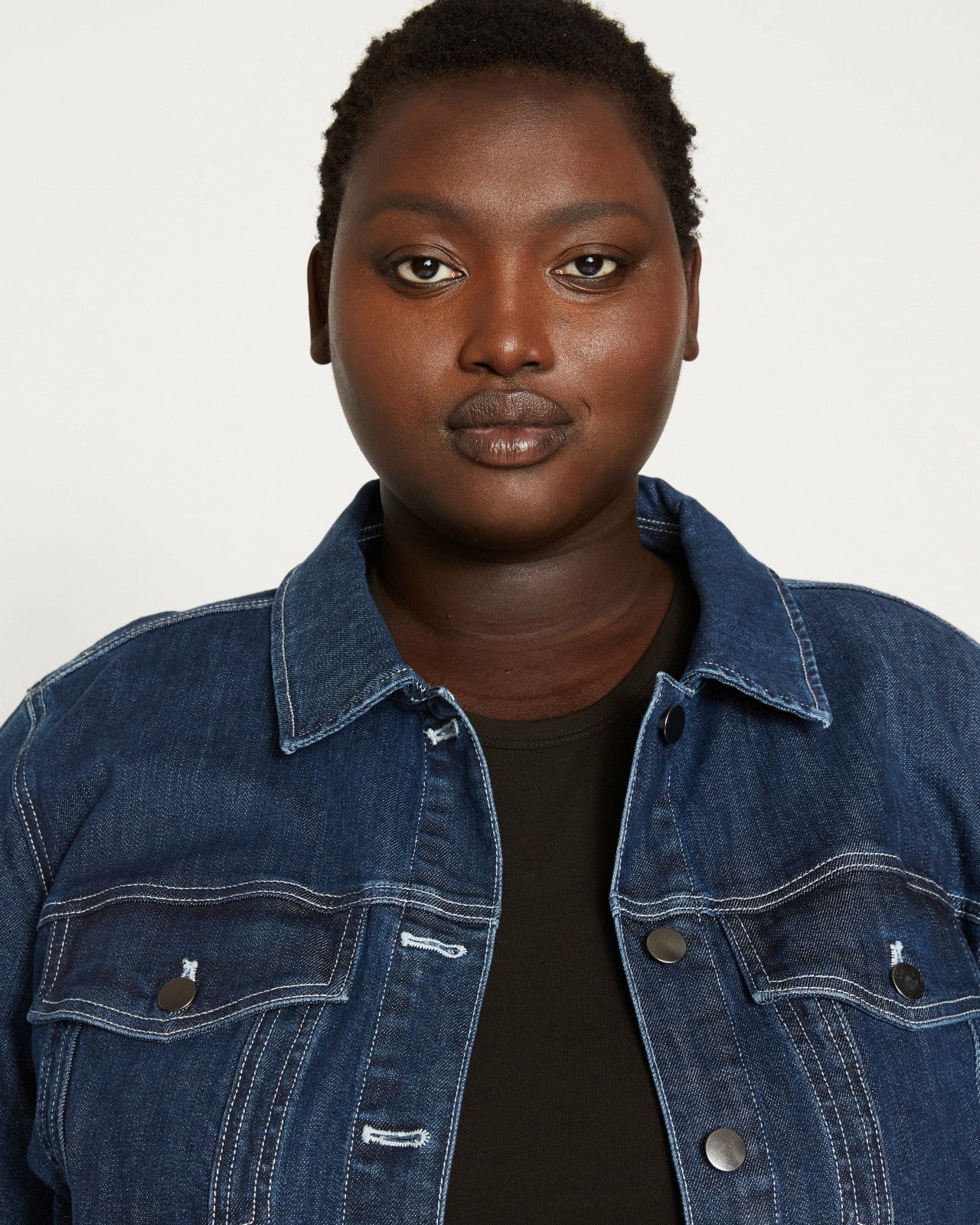 Universal Standard Kelsey Denim Jacket - Dark Indigo