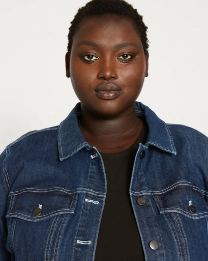 Universal Standard Kelsey Denim Jacket - Dark Indigo