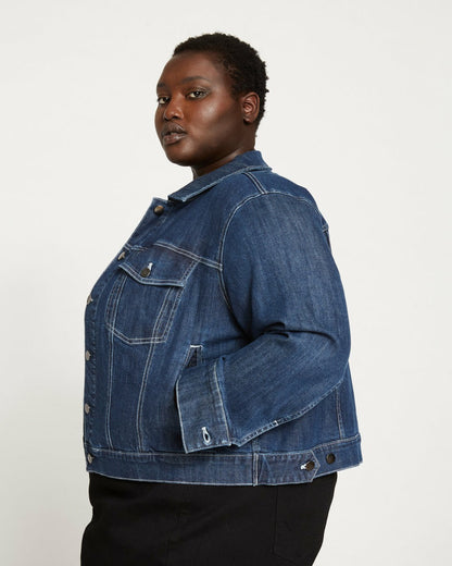 Universal Standard Kelsey Denim Jacket - Dark Indigo