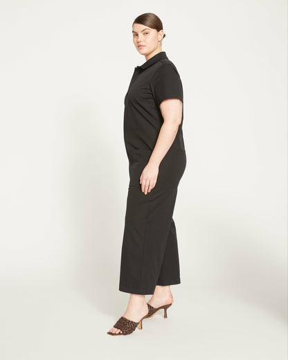 Universal Standard Kate Stretch Cotton Twill Jumpsuit - Black