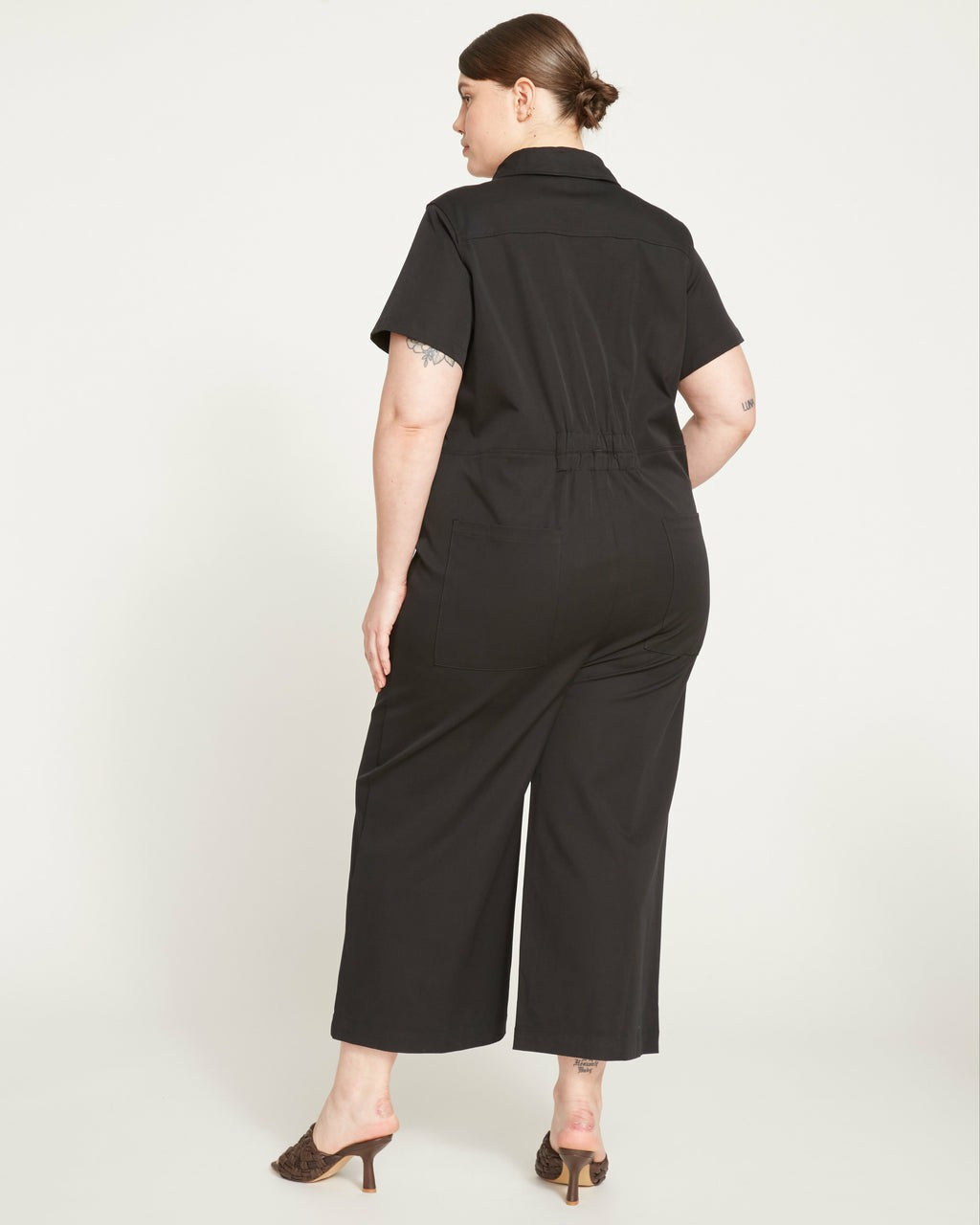 Universal Standard Kate Stretch Cotton Twill Jumpsuit - Black