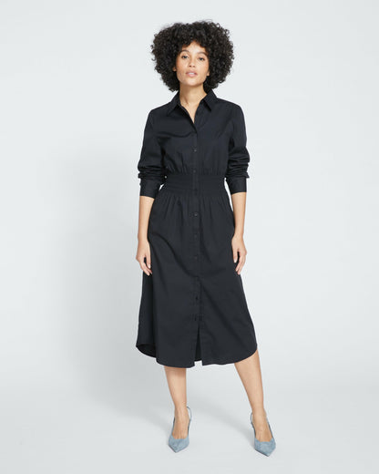 Universal Standard Hamptons Smocked Shirtdress - Black