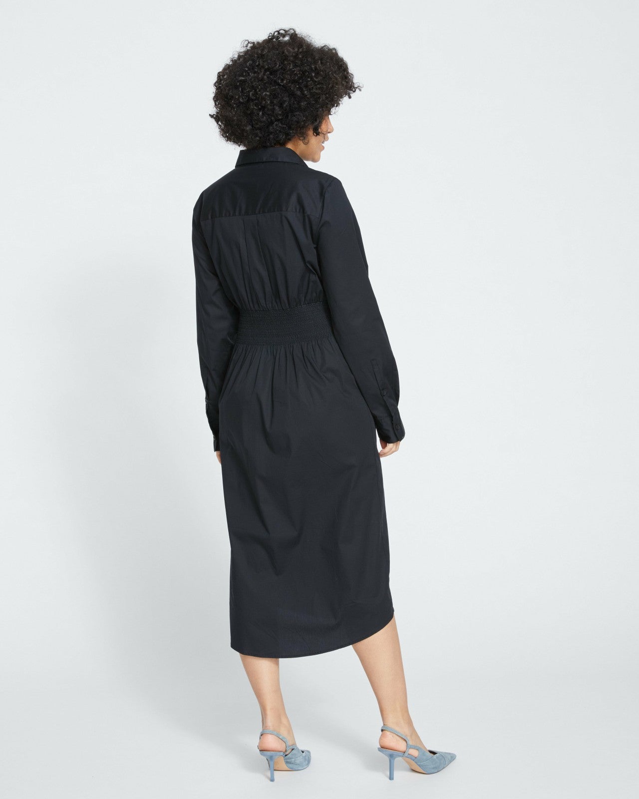Universal Standard Hamptons Smocked Shirtdress - Black
