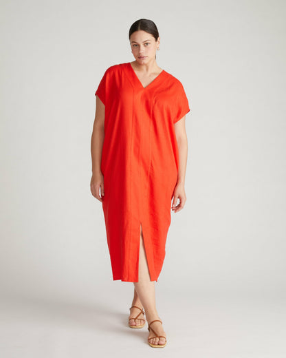 Universal Standard Cabana Linen Blend Kaftan - Shoreline Sunset