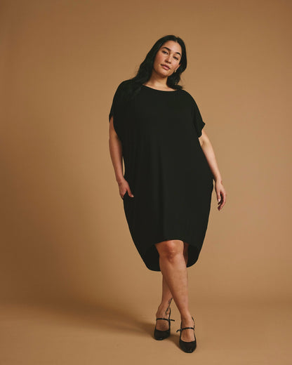 Universal Standard Helen Liquid Jersey Shift Dress - Black