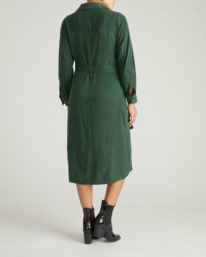 Universal Standard Cooling Stretch Cupro Savannah Dress - Forest Green