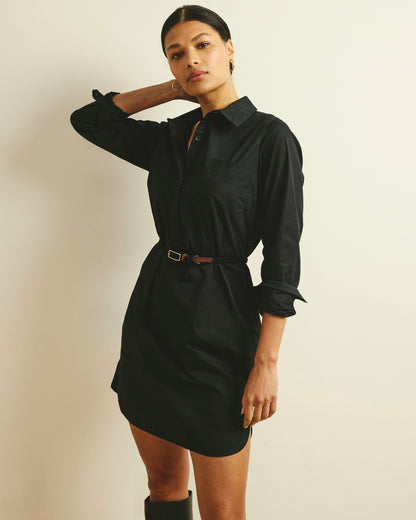 Universal Standard Stretch Poplin Rubicon Shirtdress - Black