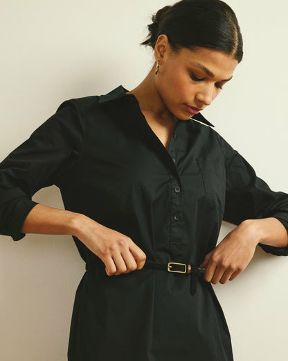 Universal Standard Stretch Poplin Rubicon Shirtdress - Black