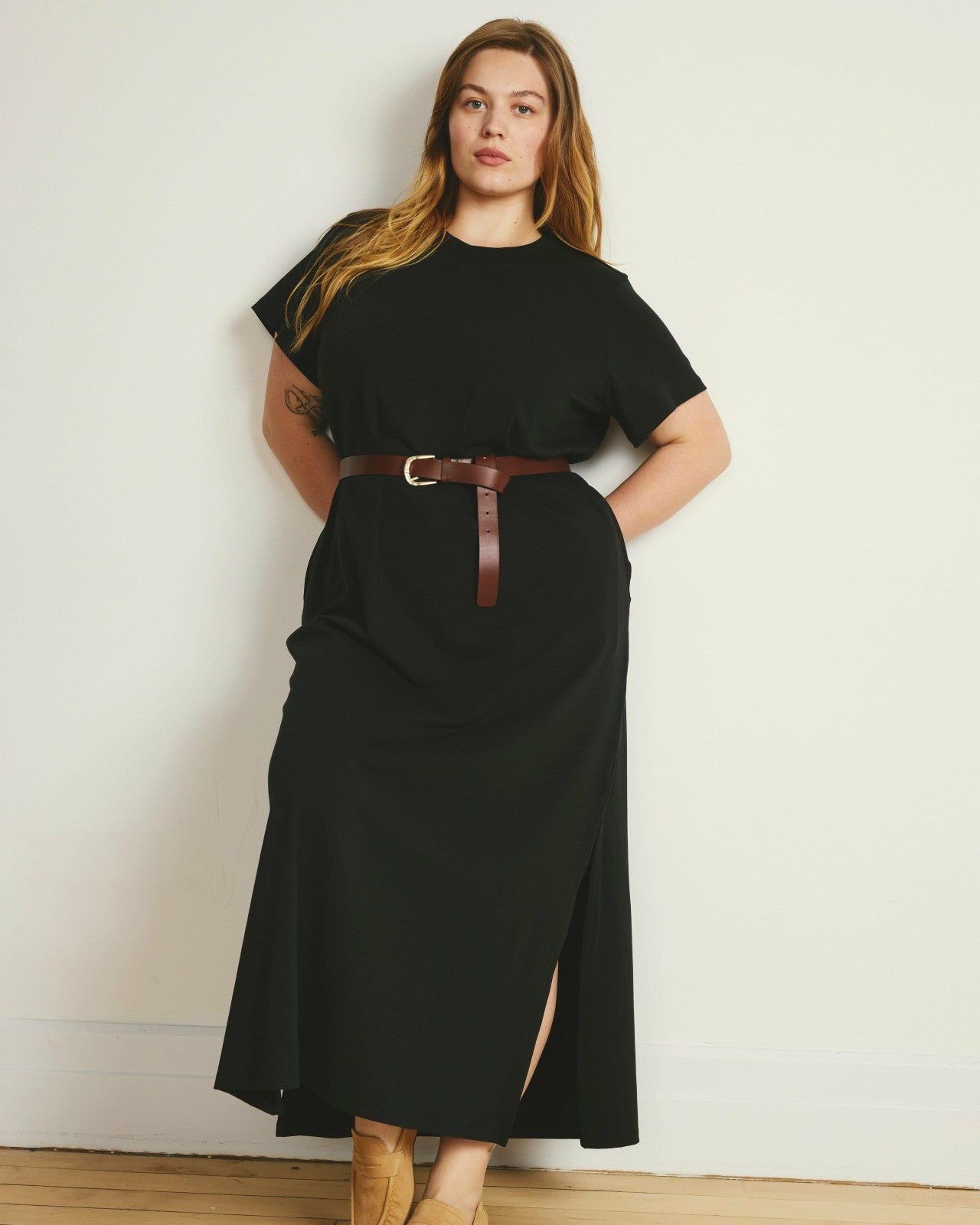 Universal Standard Halie Maxi T-Shirt Dress - Black