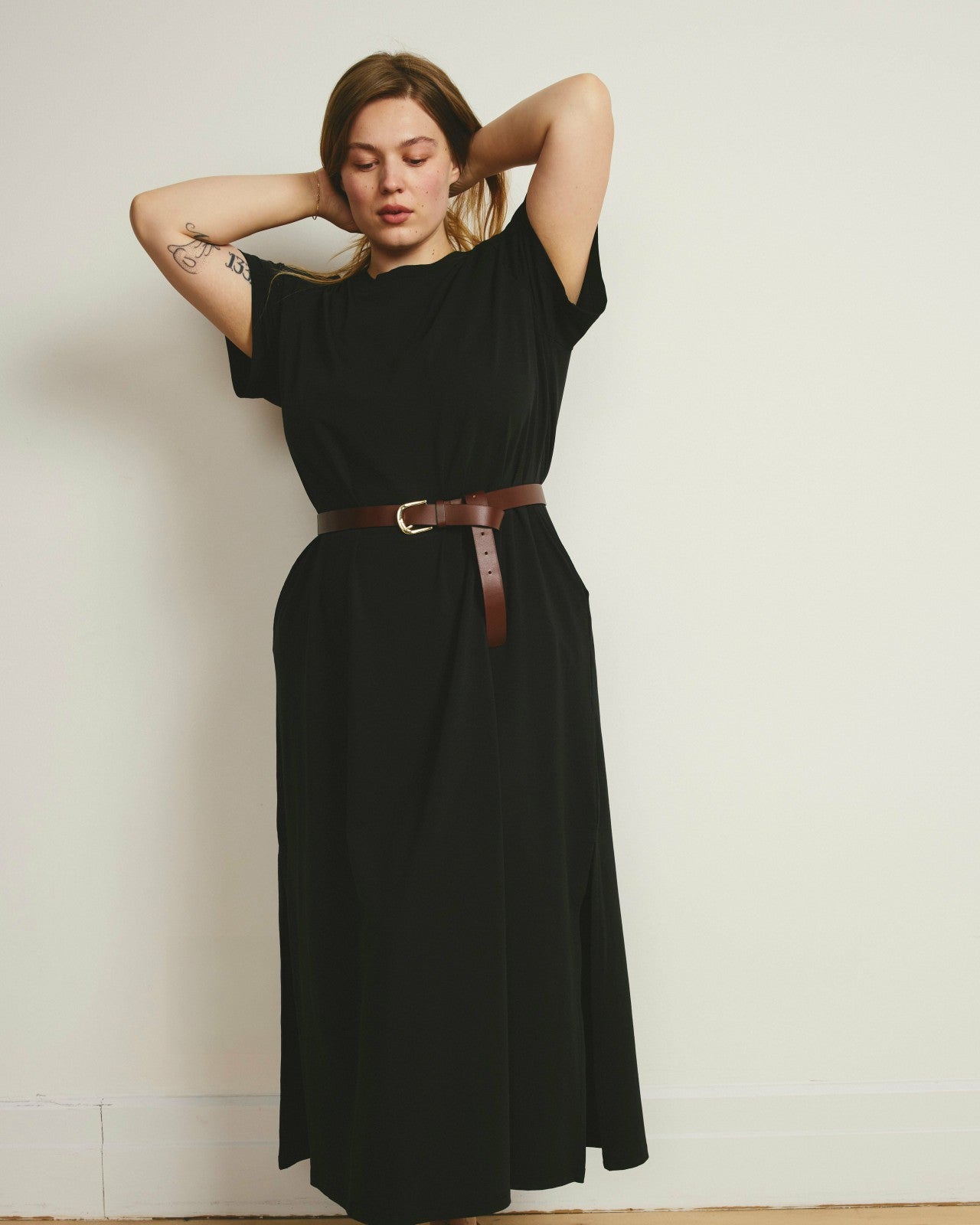 Universal Standard Halie Maxi T-Shirt Dress - Black