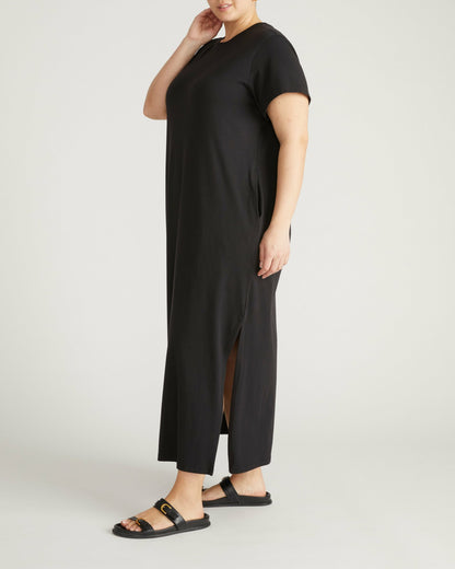 Universal Standard Halie Maxi T-Shirt Dress - Black
