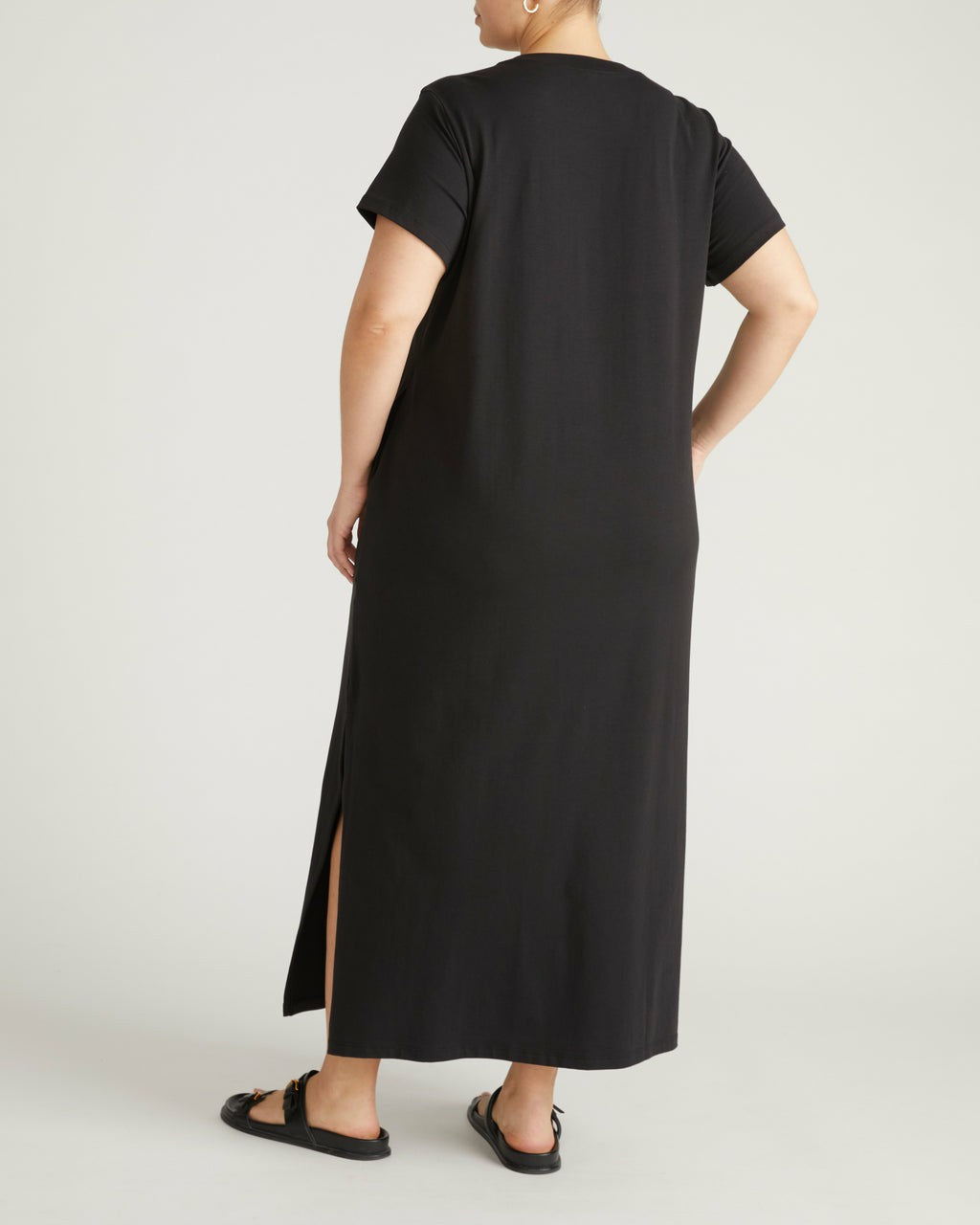 Universal Standard Halie Maxi T-Shirt Dress - Black