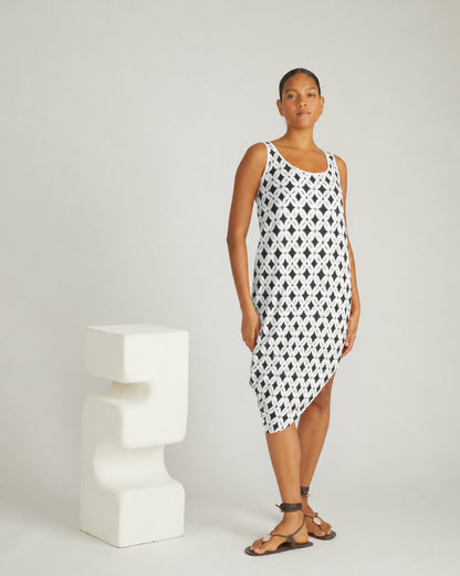 Universal Standard Iconic Geneva Tank Dress - Eclipse Print