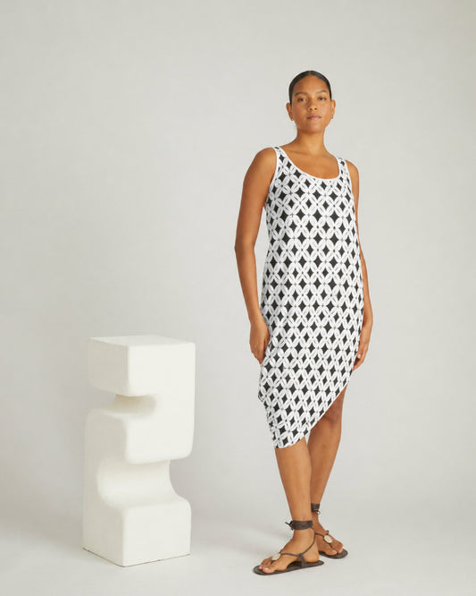 Universal Standard Iconic Geneva Tank Dress - Eclipse Print