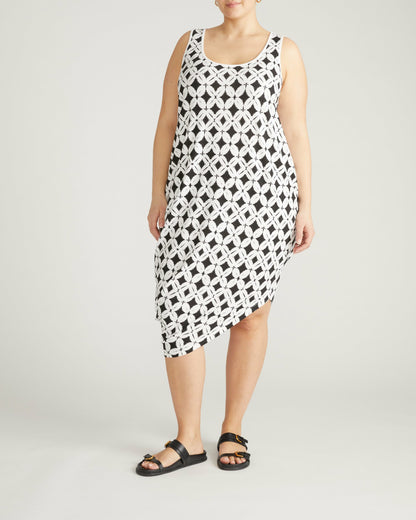 Universal Standard Iconic Geneva Tank Dress - Eclipse Print