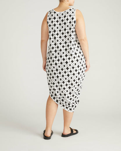 Universal Standard Iconic Geneva Tank Dress - Eclipse Print