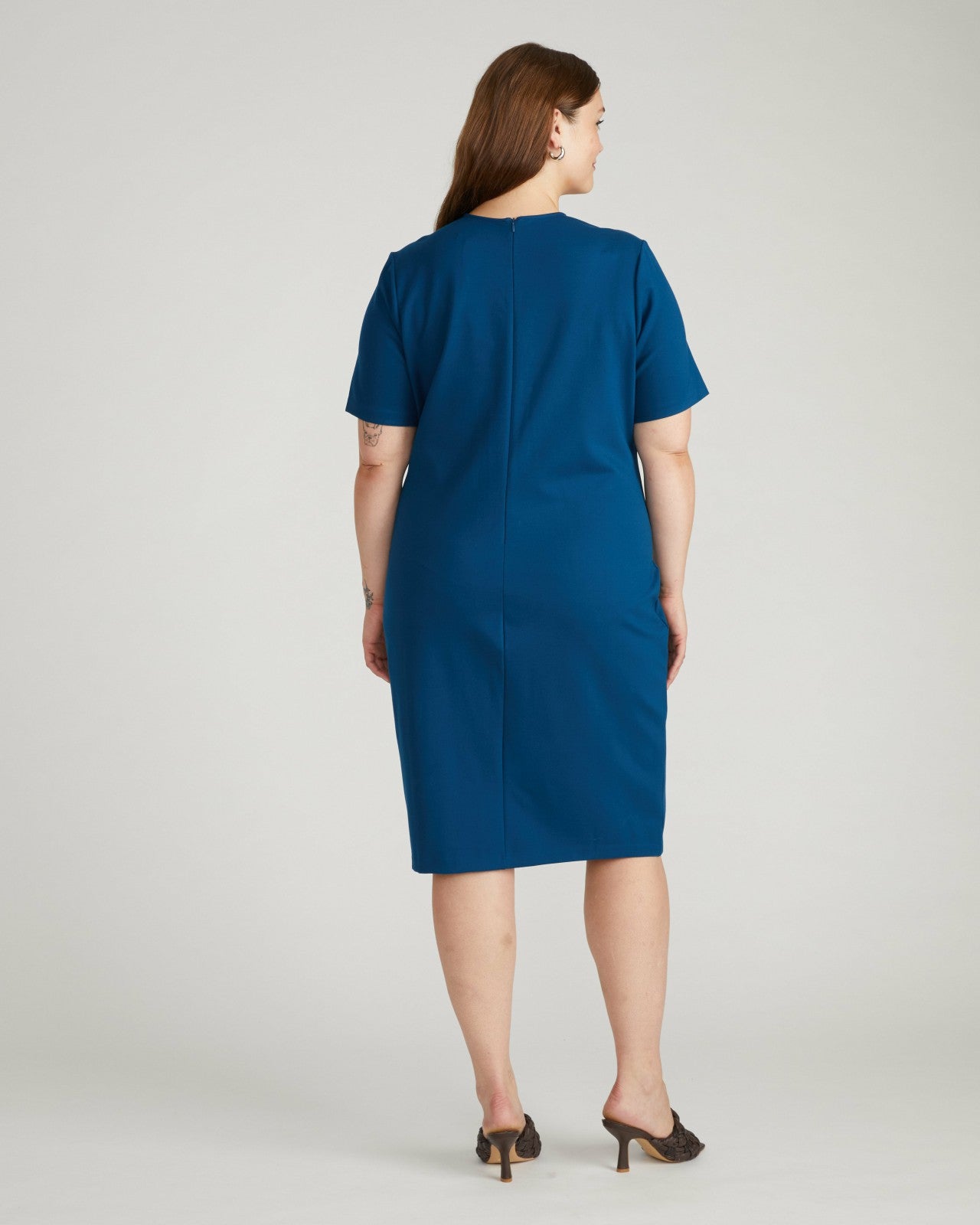 Universal Standard Envelope Neck Ponte Dress - Deep Teal