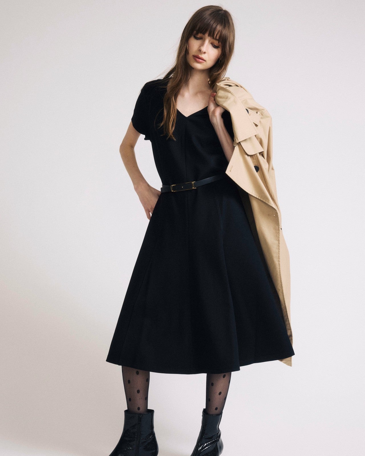 Universal Standard Lucinda Ponte Midi Dress - Black