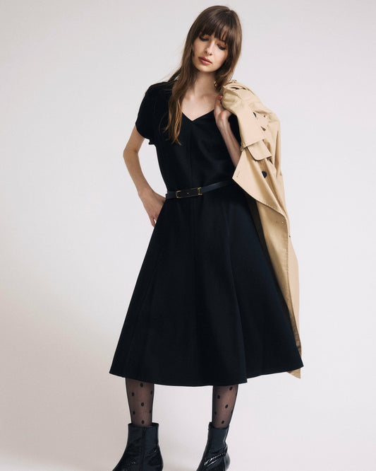 Universal Standard Lucinda Ponte Midi Dress - Black