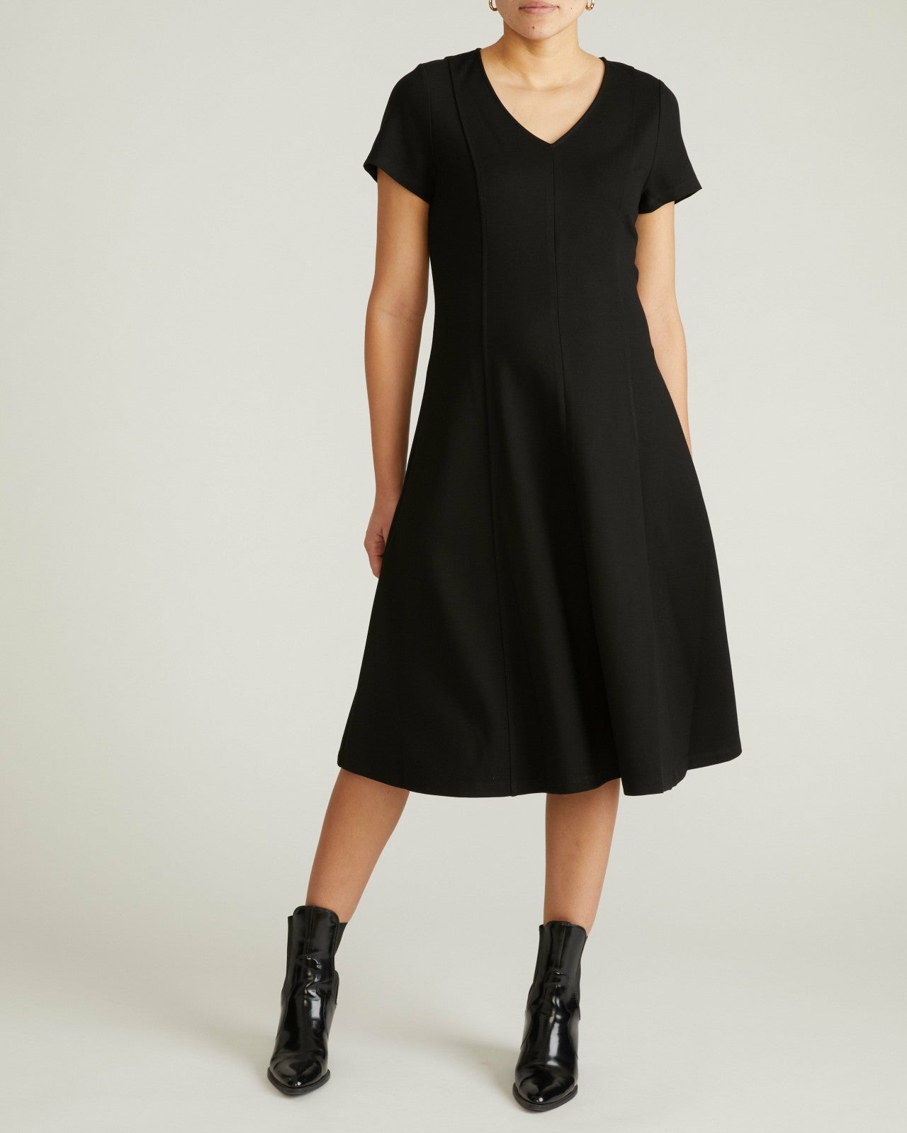 Universal Standard Lucinda Ponte Midi Dress - Black