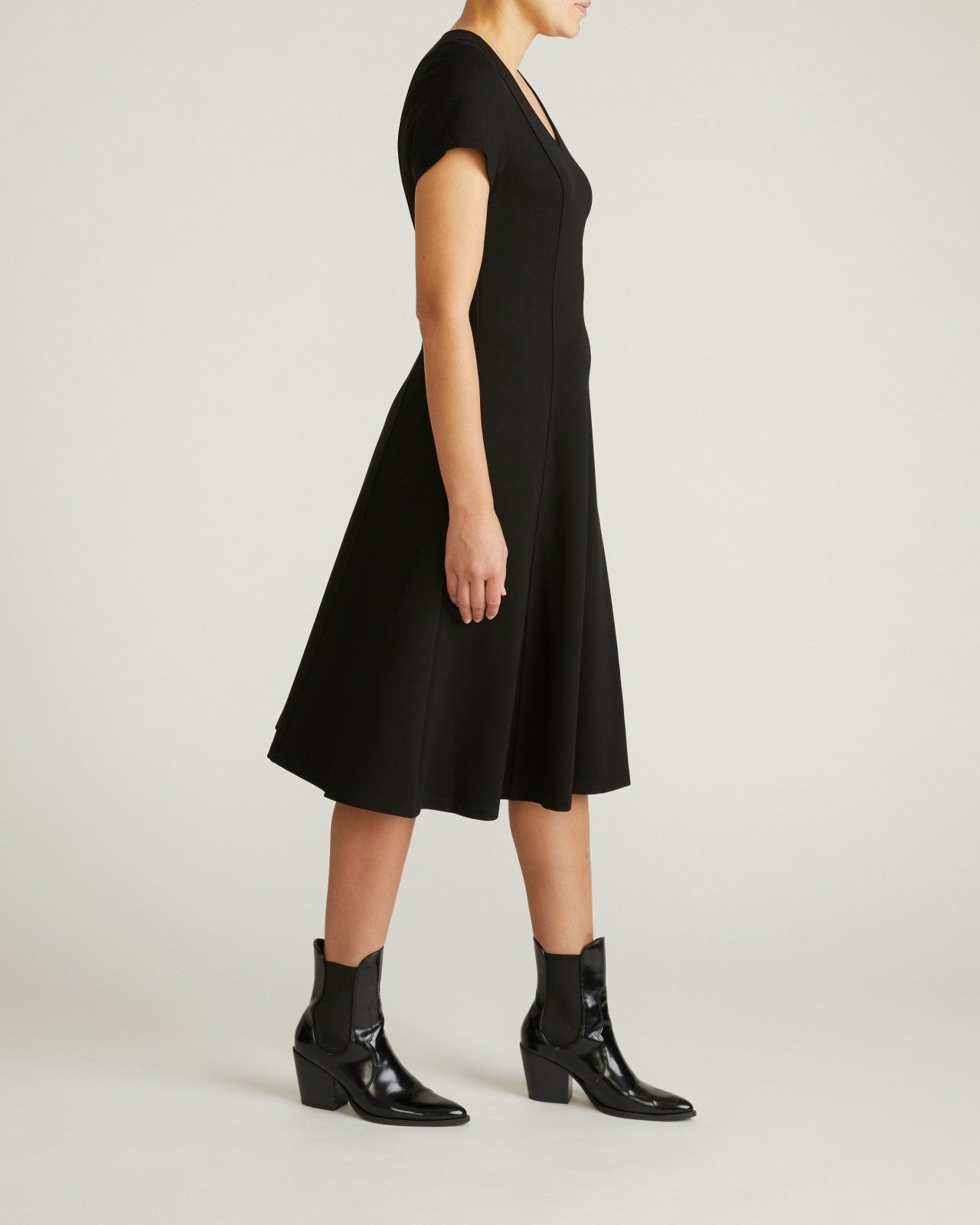 Universal Standard Lucinda Ponte Midi Dress - Black
