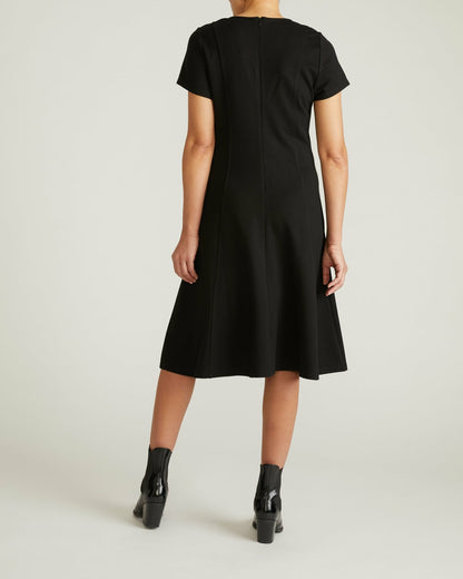 Universal Standard Lucinda Ponte Midi Dress - Black