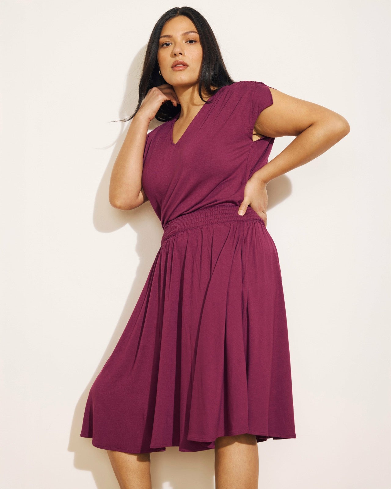 Universal Standard Minetta Liquid Jersey Dress - Rothko Purple