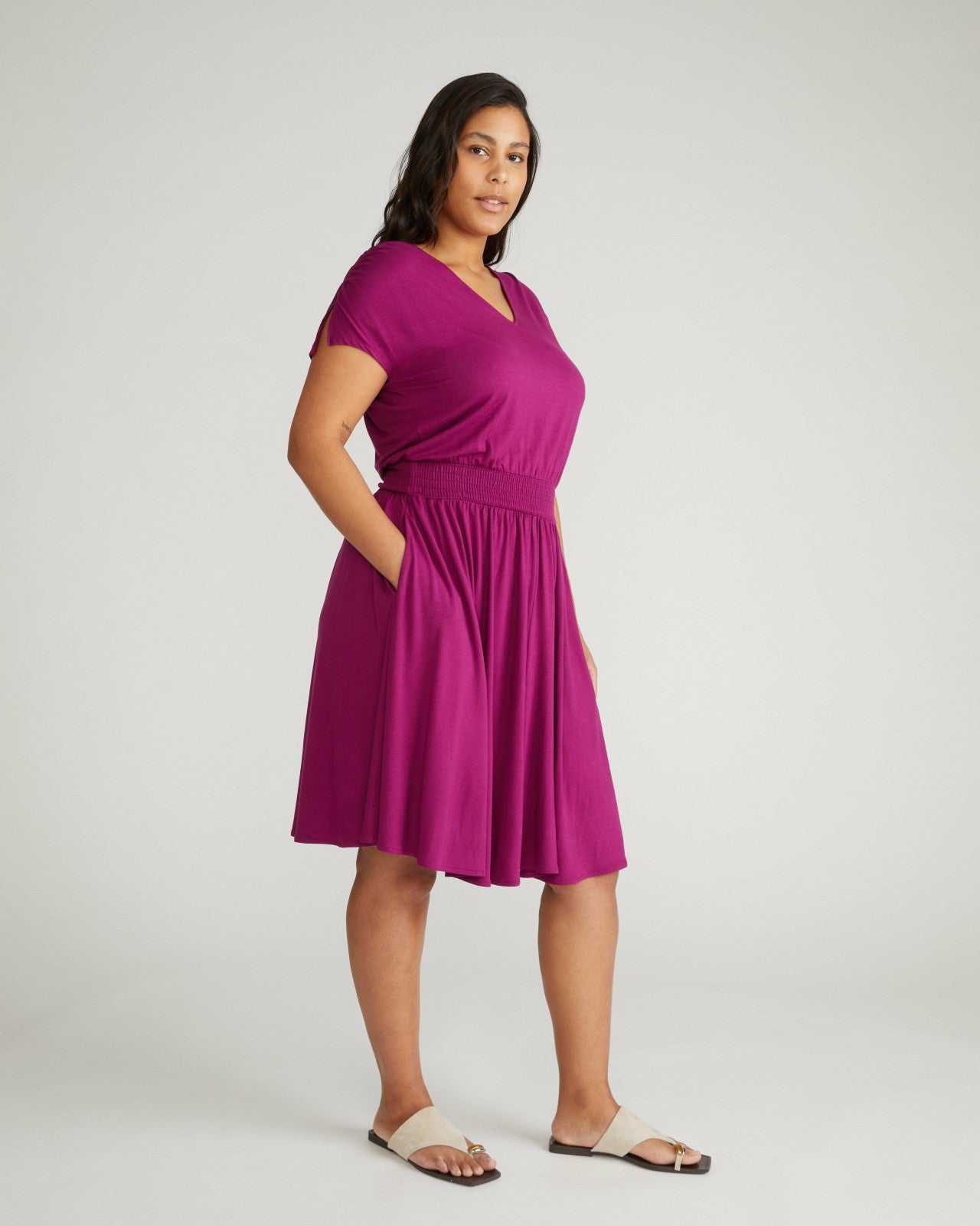 Universal Standard Minetta Liquid Jersey Dress - Rothko Purple