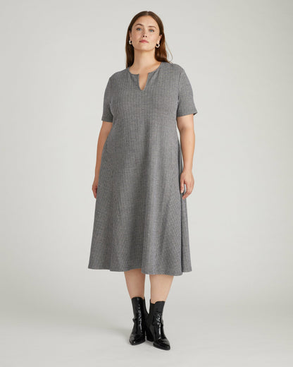 Universal Standard Saskia Ponte Dress - Herringbone Tweed