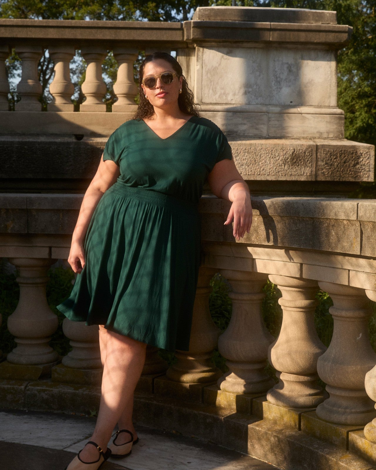 Universal Standard Minetta Liquid Jersey Dress - Forest Green