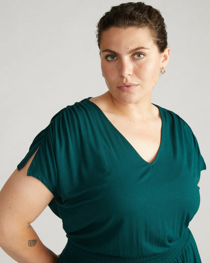 Universal Standard Minetta Liquid Jersey Dress - Forest Green