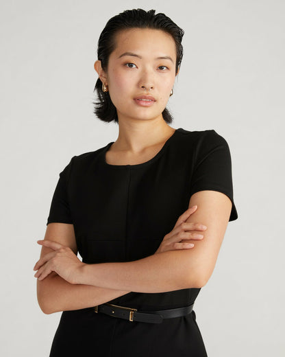 Universal Standard Executive Ponte Dress - Black