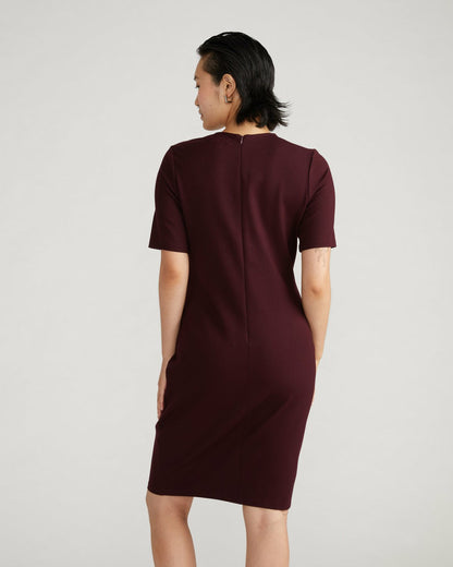 Universal Standard Envelope Neck Ponte Dress - Black Cherry